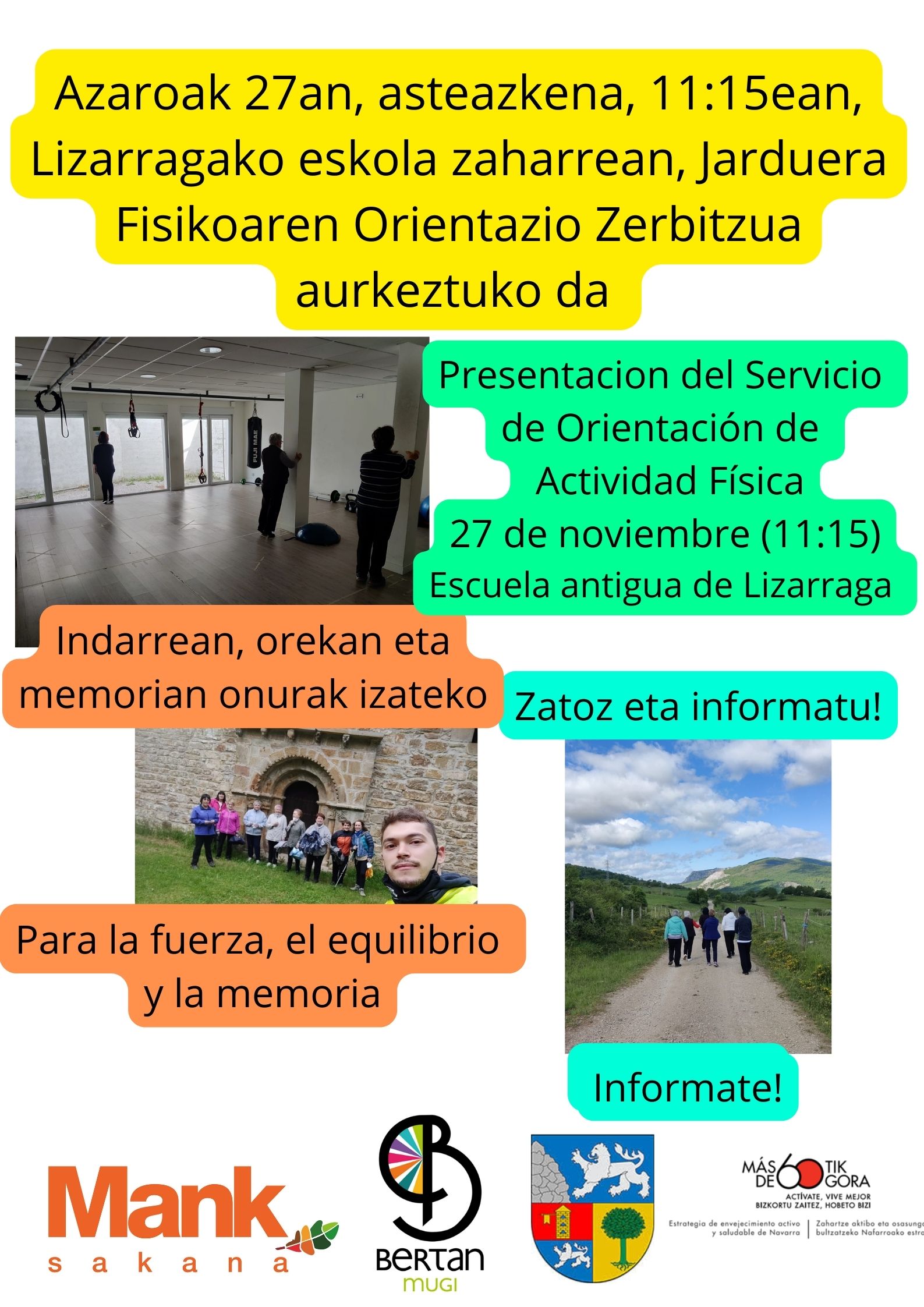 PRESENTACIÓN DEL SERVICIO DE ORIENTACIÓN DE ACTIVIDAD FÍSICA