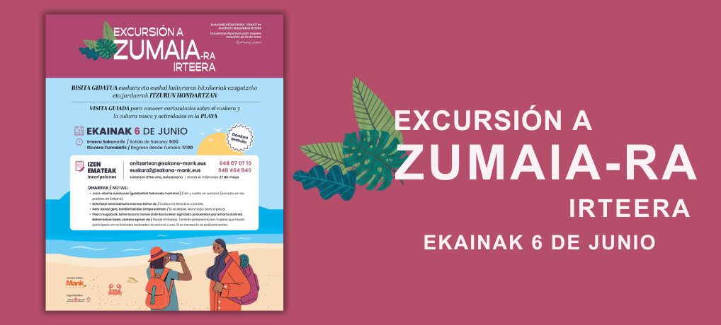 Salida gratuita a Zumaia para mujeres de Sakana Salida gratuita a Zumaia para mujeres de Sakana