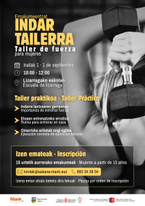 Emakumeentzat Indar Tailerra kartela